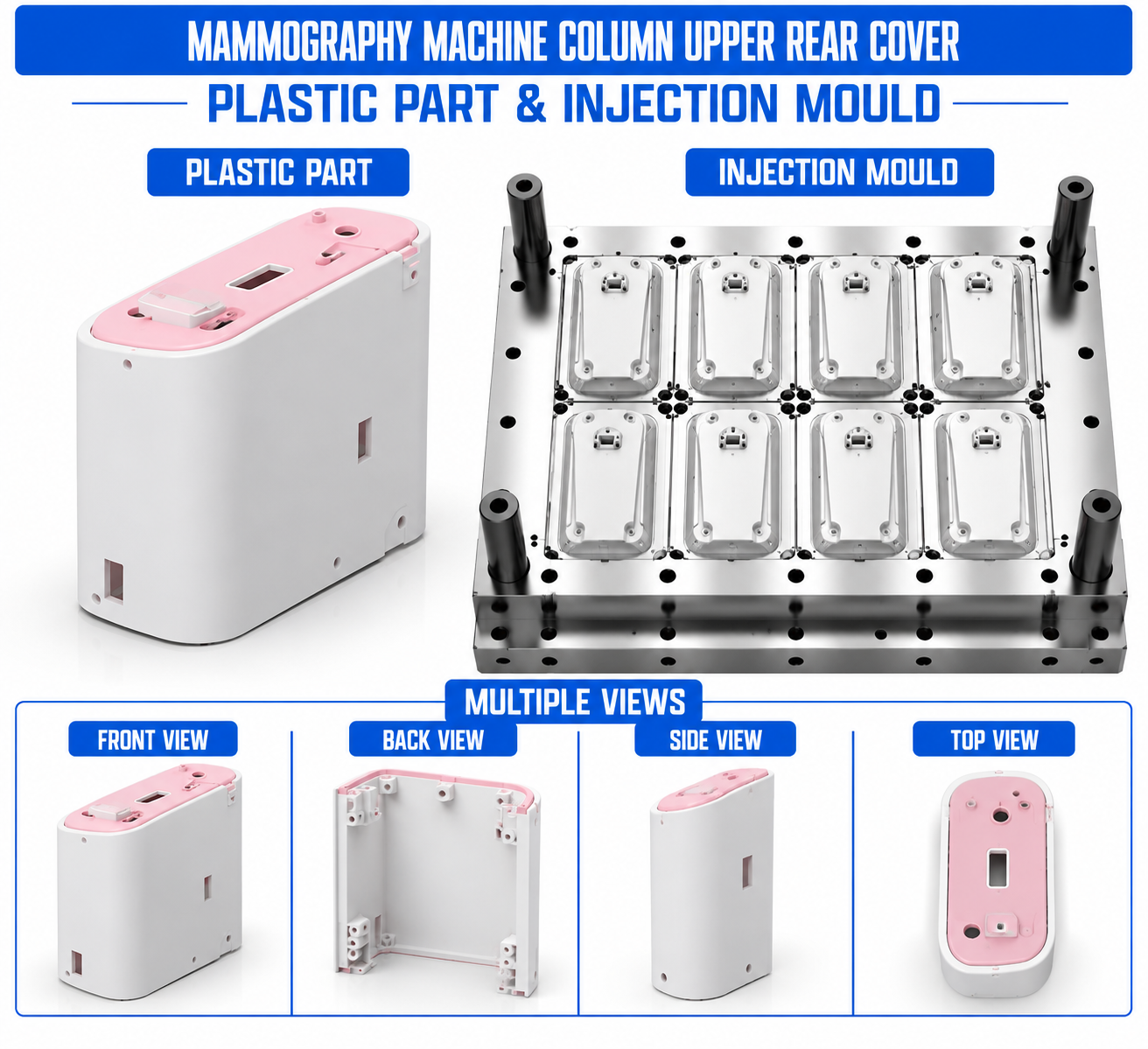 Mammography Machine Plastic Column Upper Rear Cover Mould and Moulding Service in Greater Noida | Renovator Appliances Ltd